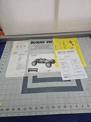 Kyosho 1/8 TURBO Burns 4wd Instructions and Paperwork  - Image 1 of 4