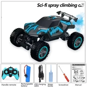 2.4G 4WD 6CH RC Drift Car With Led Lights Music Remote Control Spray Stunt Car - Picture 1 of 25