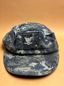US Navy Digital Camo Utility Hat PO2 - Size 7 5/8 - Military Surplus Work Cap - Picture 1 of 6