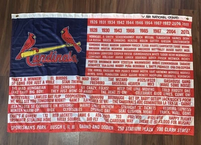 St. Louis Cardinals Moments Wall Flag Banner SGA Stadium Giveaway 9/3/23 31”X47” - Image 1 of 4