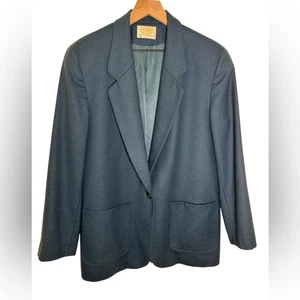 Blazer donna vintage anni 80 PENDLETON taglia 16 100% lana vergine made in USA blu - Foto 1 di 12