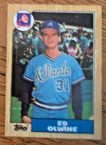 Tarjeta de béisbol Ed Olwine Atlanta Braves 1987 Topps #159 novato como nueva - Imagen 1 de 2