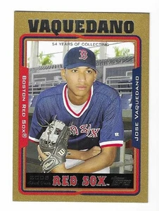 Jose Vaquedano 2005 TOPPS MLB BASEBALL GOLD BORDER PARALLEL CARD #325 Red Sox RC - Picture 1 of 2