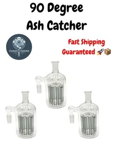 Cattura cenere vetro 14 mm 90° qualità premium tabacco acqua pipa bong narghilè - Foto 1 di 3