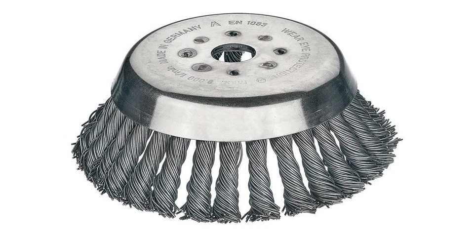 LESSMANN Kegelbürste Ø 155 mm Drahtstärke 0,5 mm Stahl 12 mm Bohrung 25,4 mm ... - Bild 1 von 1