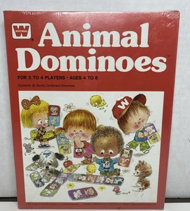 Animal Dominoes gioco vintage 1976 Whitman Western Publishing Company nuovo sigillato - Foto 1 di 4