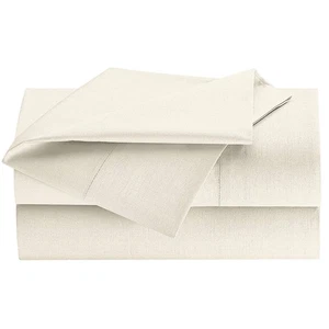 WESTPOINT HOME 1A05390 Flat Sheet,109 in L,Bone 52JP04 - Picture 1 of 1