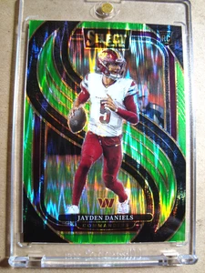 2024 Jayden Daniels Panini Select Rookie Premier Green Shock Prizm RC /499 🔥🔥 - Picture 1 of 3