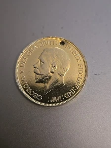 1936 George V Penny plattiert & gebohrt für Kette - Bild 1 von 8