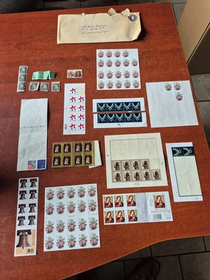 Vintage Collector Stamp Collection Storage Unit Unresearched US Lincoln Stamps - Image 1 of 4