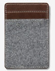Express Clothing Brand Phone Adhesive Credit Card Case Brown & Grey Gray Wallet