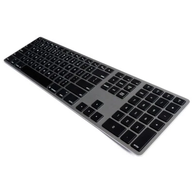 Matias FK418BTLB Backlit Bluetooth Aluminum Rechargeable Keyboard - Space Gray - Image 1 of 3