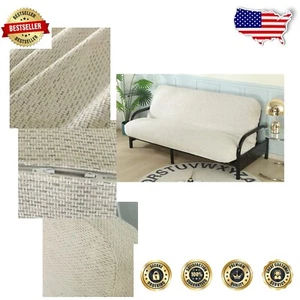Transform Your Room with Linen Beige Full Size Futon Cover - Durable & Stylish - Picture 1 of 6
