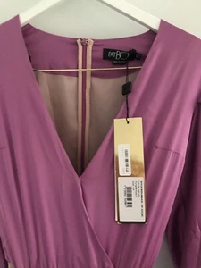 PAT BO Women's Orchid Solid Long Sleeve Plunge Bodysuit Size Large $590 - Bild 1 von 9