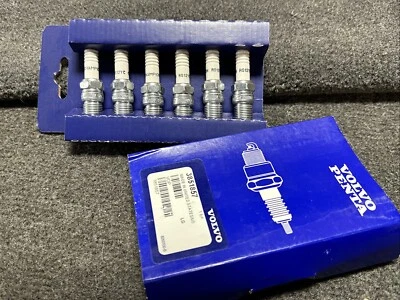 Volvo Penta New OEM Spark Plug Kit 6 VOP 3851857 Champion RS12YC - Image 1 of 4