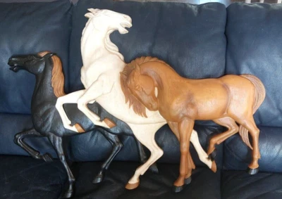 Placa de pared de caballo Burwood Mustangs vintage 1973 GRANDE salvaje 3D decoración occidental Foto 1 de 4