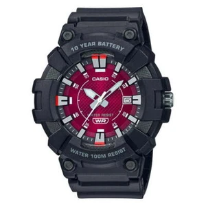 Casio MW610H-4A Men's Analog Sports Black/Red Watch - Picture 1 of 4