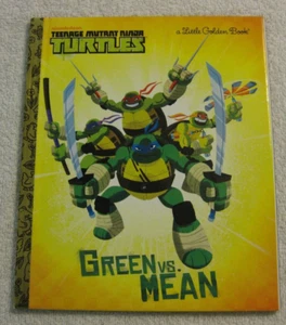 Teenage Mutant Ninja  Turtles Little Golden Book Green Vs Mean - Picture 1 of 2