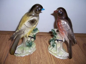 Vintage Paar große Keramik Vögel - 1950’s / 60’s - Perlglasur - sehr guter Zustand - Bild 1 von 11