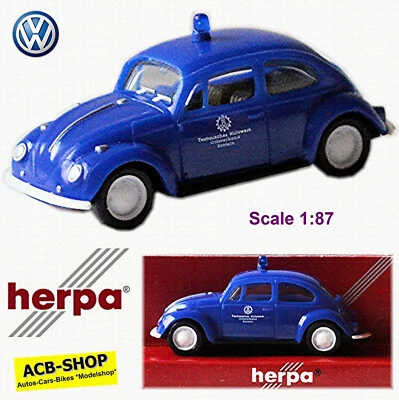VW 1200 Käfer '71 Beetle Limousine 1961-74 THW Rinteln 1:87 Herpa 044424 - Immagine 1 di 4