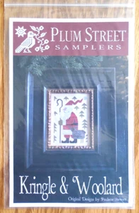 NEW  Plum Street Samplers Cross Stitch Pattern Chart  "Kringle & Woolard"  SANTA - Picture 1 of 3