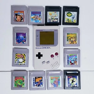 Nintendo Game Boy Handheld Video Gaming System With 12 games 1989 DMG-01 Tested - Picture 1 of 12