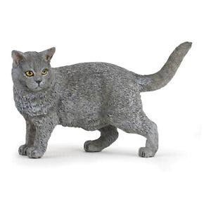 PAPO Dog and Cat Companions Chartreux Toy Figure, Grey (54040)