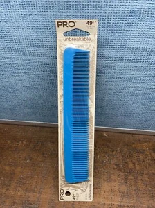 Vintage 1975 Unbreakable Vistron Pro Comb #1170 Blue - Made in USA - Sealed NOS - Picture 1 of 7