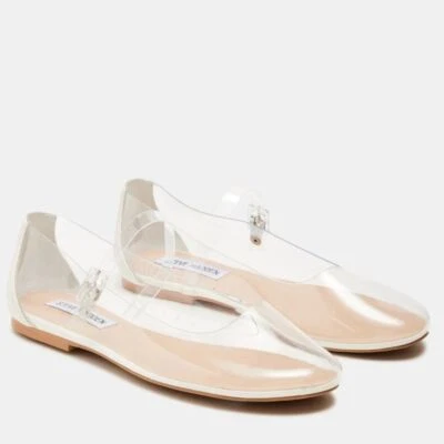 Steve Madden Clear Mary Jane Slippers Shoes Flats Size 7 - Image 1 of 4