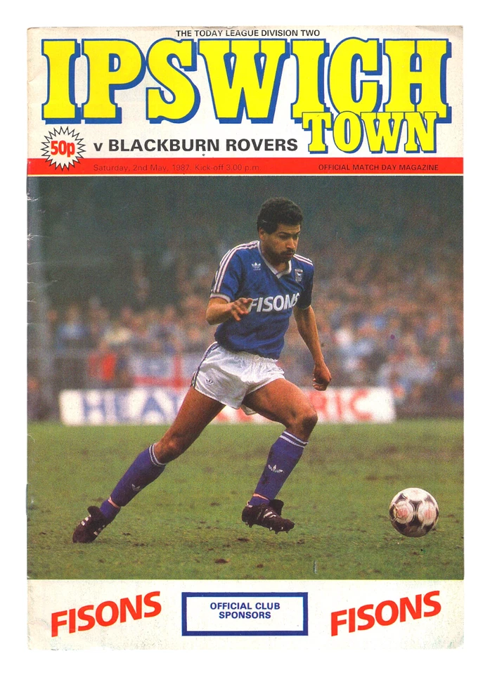 Ipswich Town v Blackburn Rovers 1986-1987 Division Two 02/05/1987 - Image 1 of 1