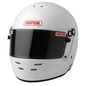 Simpson Viper Helm Snell Sa2020 Gloss White M6 Msa Hans Autorennsport Kart - Bild 1 von 4