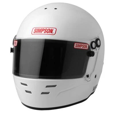 Simpson Viper Helmet Snell Sa2020 Gloss White M6 Msa Hans car racing karting - Image 1 of 4