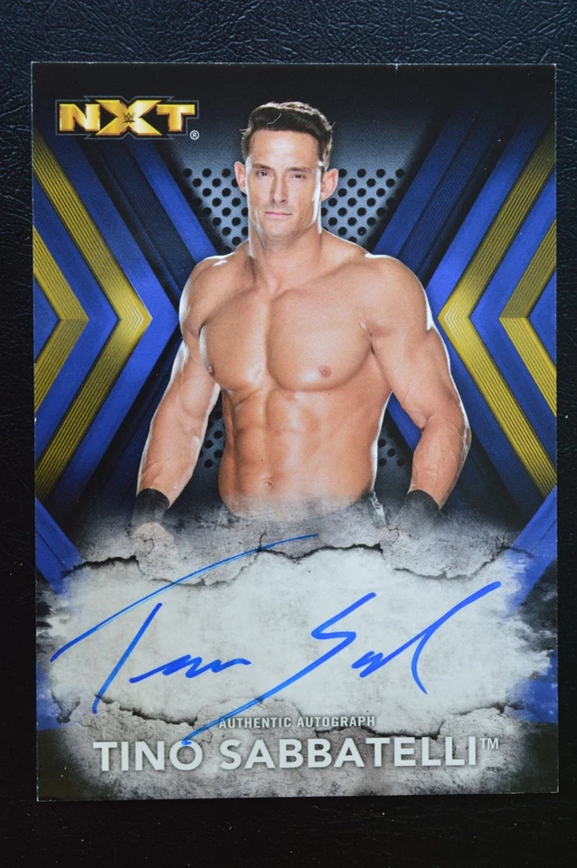 2017 Topps WWE NXT Autographs Blue TINO SABBATELLI /50 - Image 1 of 2