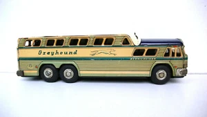 AUTOCAR GREYHOUND KTS JAPAN TÔLE LITHOGRAPHIÉE BON ÉTAT Lg 27 cm - Imagen 1 de 9