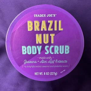 Trader Joe's Brazil Nut Body Scrub- 8oz. Sealed! Salted Caramel Pistachio Scent - Picture 1 of 2