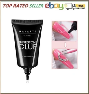 Makartt Nail Rhinestone Glue Gel 1.06Oz Nail Lamp Needed Gem Glue Gel Super Stro - Picture 1 of 8