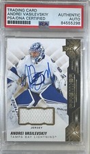 Andrei Vasilevskiy auto card 2020 Upper Deck #22 Lightning PSA Encap