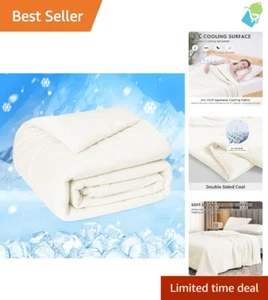 Cooling Comforter for Hot Sleepers, Double-Sided Soft Blanket, Lightweight King - Picture 1 of 9