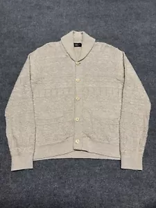 RRL Double RL Linen Cotton Shawl Cardigan Sweater Men XL Heavy Knit Excellent - Picture 1 of 12
