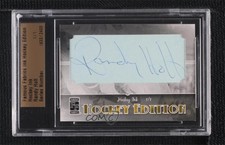 2010 Famous Fabrics Ink Hockey Edition Hockey Ink 1/1 Randy Holt #1833 Auto 4f5