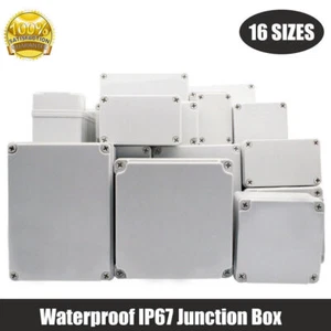 CAJA DE CONEXIONES DE PLÁSTICO IMPERMEABLE ADAPTABLE INDUSTRIAL EXTERIOR ABS RESISTENTE A LA INTEMPERIE - Imagen 1 de 4