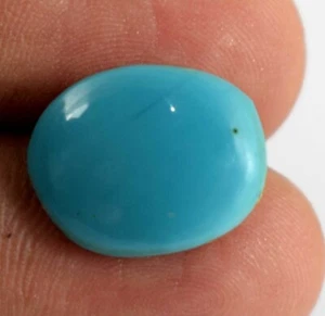 Arizona 7.15 Ct Treated Blue Turquoise Gemstone Oval Natural Certified and gift - Picture 1 of 4