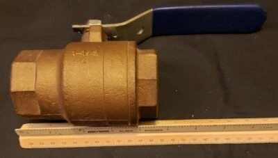 NIBCO 1-1/2in Ball Valve 150SWP, 600WOG, Vented Ball, New - Image 1 of 4