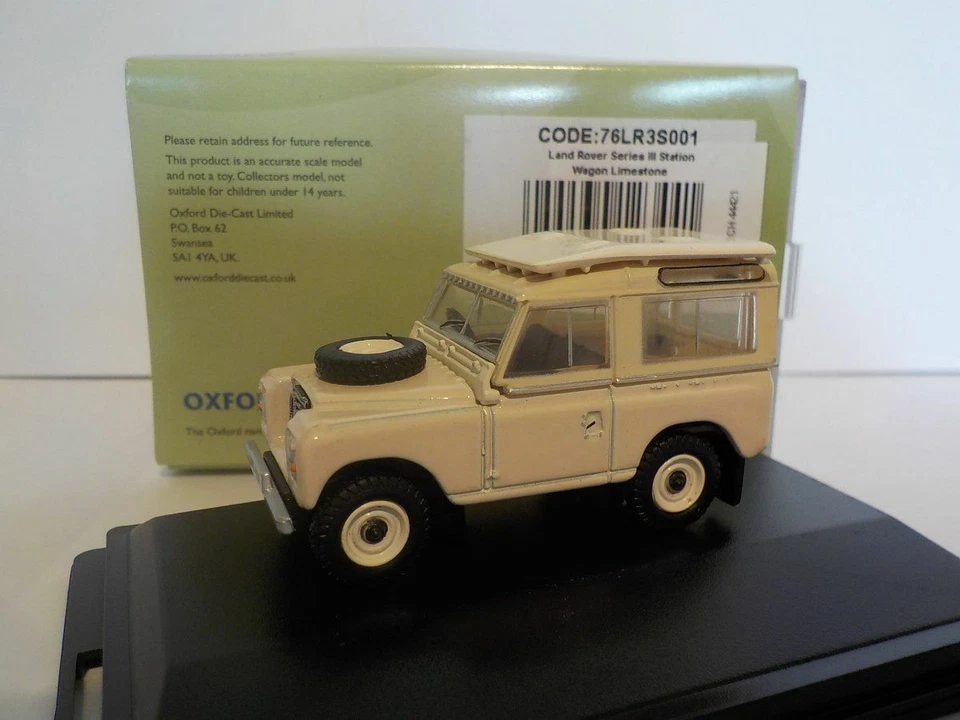 Land Rover, Series 3, - Limestone, Oxford Diecast 1/76 New Dublo, Railway Scale - Image 1 of 1