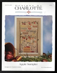 Designs by Charlotte Sampler~Apple Sampler #2262~ Cross Stitch Leaflet - Imagen 1 de 2