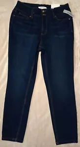 Ellen Tracy Jeans Women's Size 14W Dark Blue Fluid Denim Vienna Wash Skinny NWT - Picture 1 of 15