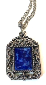 Gorgeous Blue Sapphire Pendant On 22 In Silver; Incognito Christians Take Notice - Picture 1 of 8