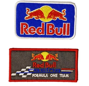 (2) Lot Redbull Energy Drink Formula One F1 Racing Team 4in Patch Iron / Sew-On - Picture 1 of 6