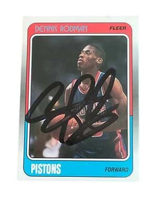 Dennis Rodman signierte Rookie Karte PIA schwarze Tinte REPRINT - Bild 1 von 1