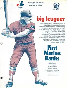 1976 FSL ( Single A ) WPB EXPOS vs FTL YANKEES MAGAZINE PROGRAM VG-EX - Picture 1 of 1